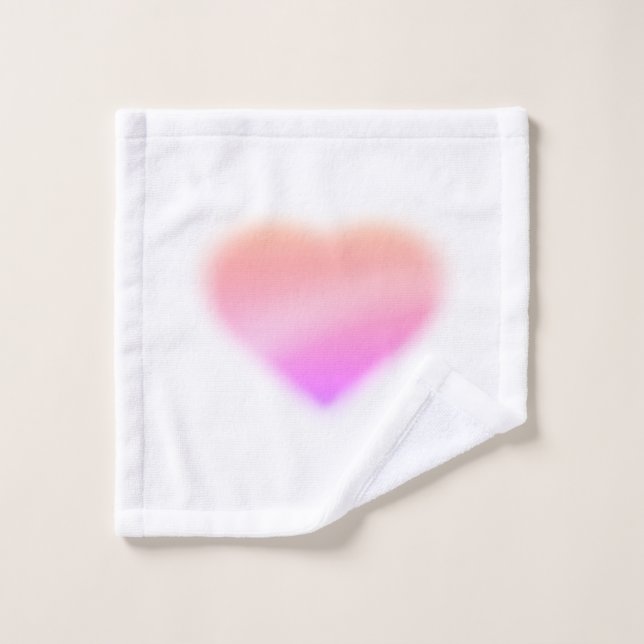 corazón rosa (Toallita)
