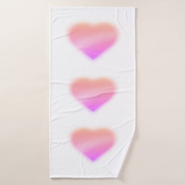 corazón rosa (Toalla de baño)