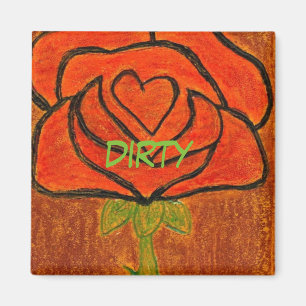 "Corazón Rosa #6", imán de estado del lavavajill
