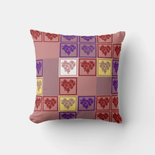 Corazón Rosa - Almohada del rompecabezas del coraz