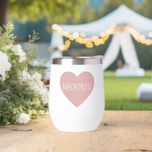 Corazón rosa dulce y pastel personalizado