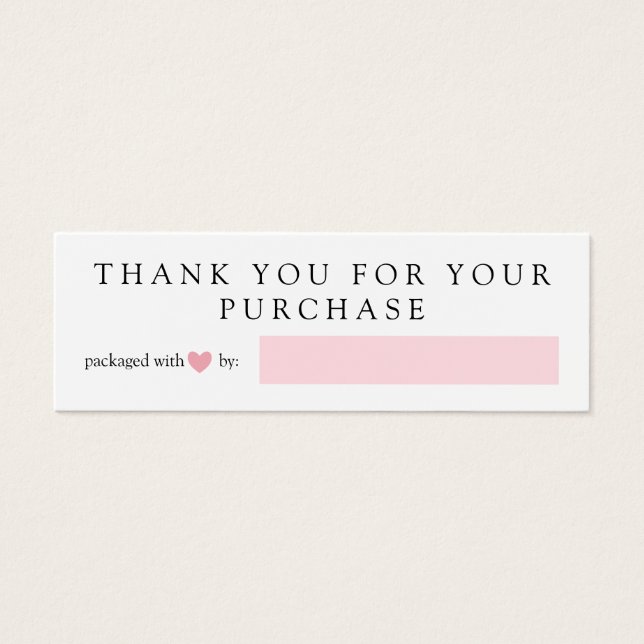 Corazón Rosa Empaquetado Con Amor Gracias (Frente)