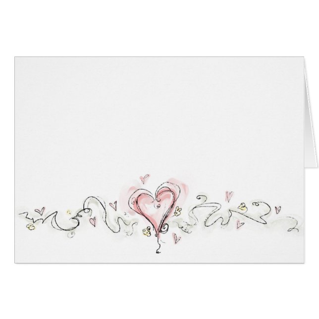 Corazón Rosa Garabateado (Anverso (Horizontal))