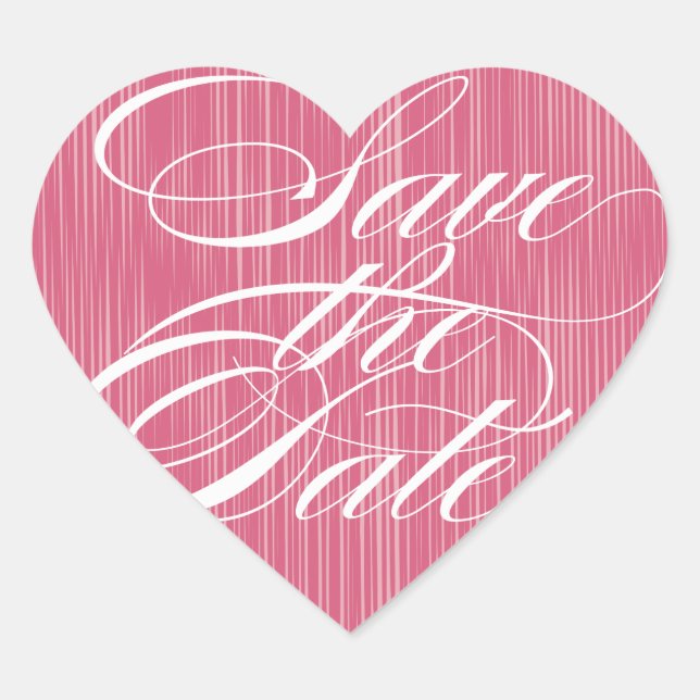 Corazón rosa | Guardar el Sello para sobres de fec (Anverso)