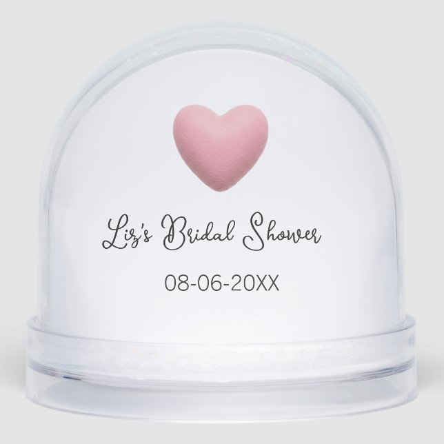 Corazón rosa pastel retro despedida de soltera boh (Anverso)