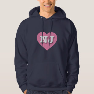 Corazón rosado de Nueva Jersey - Amo NJ