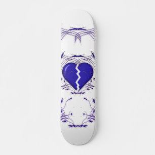 Corazón Roto / Arte Tribal (azul) Skateboard