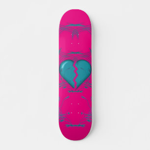 Corazón Roto / Tribal Skateboard (púrpura y aqua)