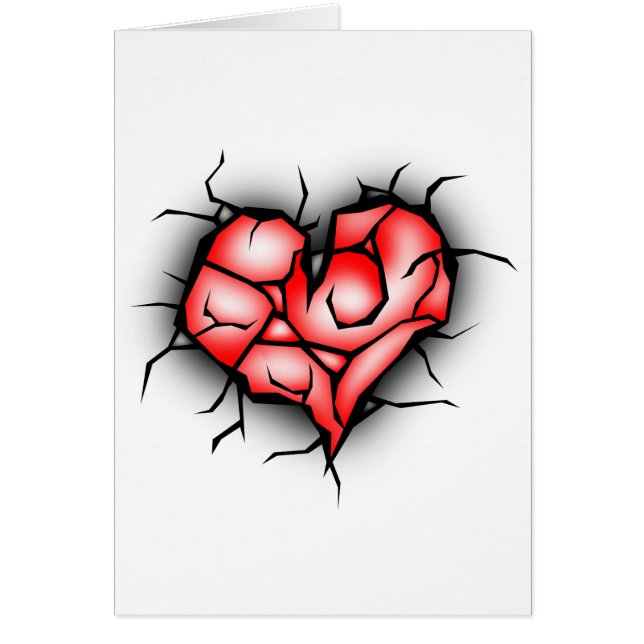 Corazón roto y destrozado (Frente)