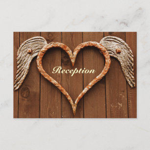 Corazón Rústico con Alas Recepción de Boda de Made