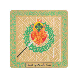 Corazón sagrado celta 8x8 arte mural Metalizado