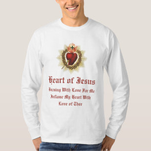 Corazón sagrado de Jesús Camiseta de manga larga d