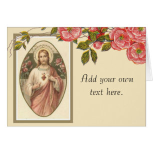 Corazón sagrado de la frontera floral de Jesús