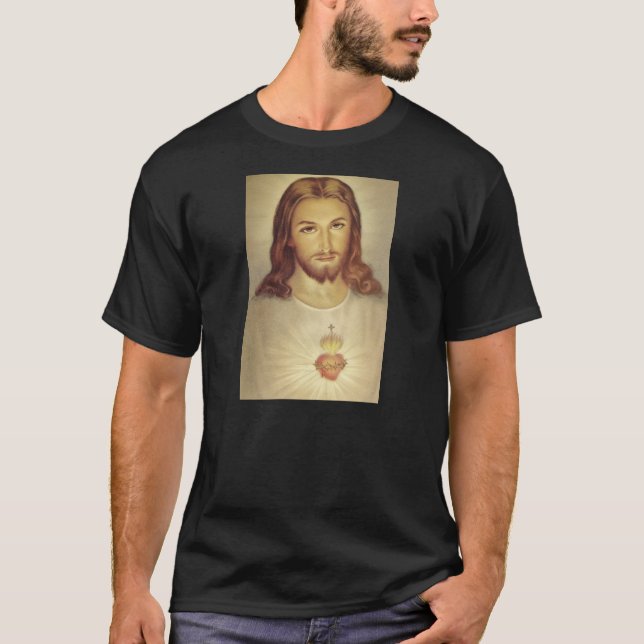 Corazón sagrado de la obra clásica de la camiseta (Anverso)