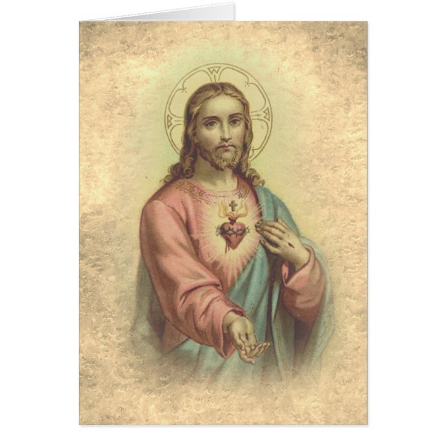 Corazón sagrado del católico religioso de Jesús (Frente)