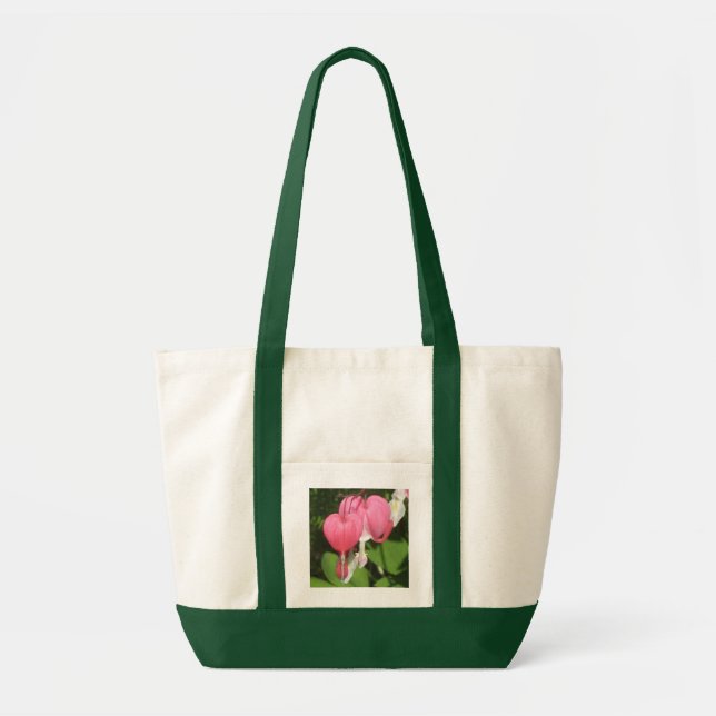Corazón sangrado floral - Bolsa de Tote de impulso (Frente)