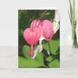 Corazón sangrado floral - Tarjeta de felicitación