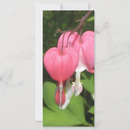 Corazón sangrado floral - Tarjeta de rack de promo