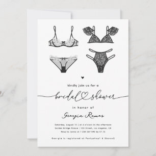 Corazón Script y Invitación de Despedida de Solter