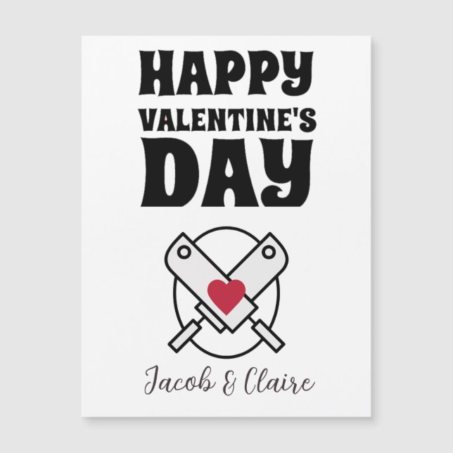 Corazón simple feliz día de San Valentín pareja (Anverso)