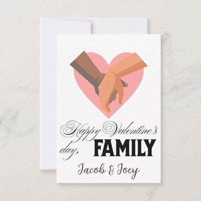 Corazón simple feliz día de San Valentín pareja (Anverso)