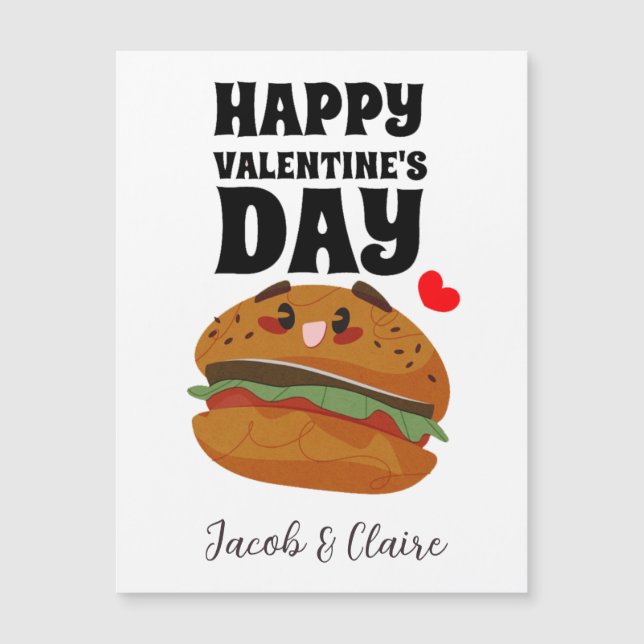 Corazón simple feliz día de San Valentín pareja (Anverso)