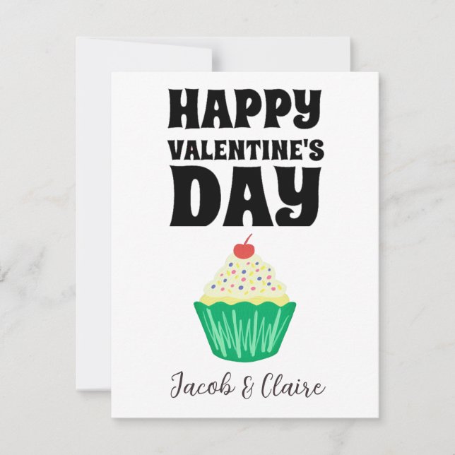 Corazón simple feliz día de San Valentín pareja (Anverso)