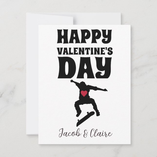 Corazón simple feliz día de San Valentín pareja (Anverso)