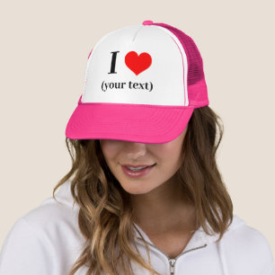 ¡CORAZÓN! Sombrero de camión - Rosa - Personalizar