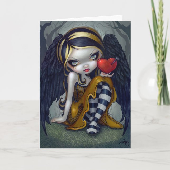 "Corazón tarjeta de felicitación de los clavos" (Anverso)