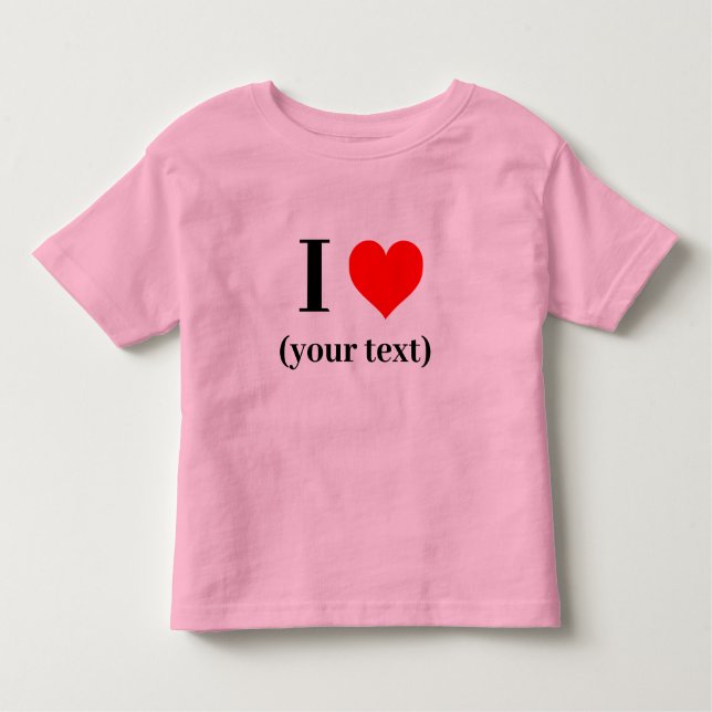 ¡CORAZÓN! Toddler Fine Jersey T-Shirt - Personaliz (Anverso)