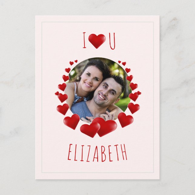 Corazón U, Corazón Rojo | Postal fotográfica perso (Anverso)
