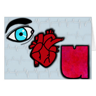 Corazón U (espacio en blanco del ojo dentro)
