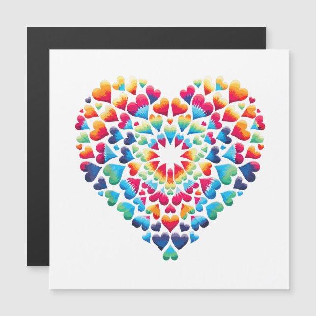 Corazón Vibrante Tie-Dye (Anverso/Reverso)