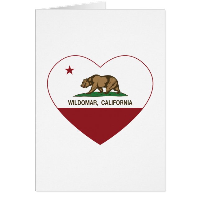 corazón wildomar de la bandera de California (Frente)