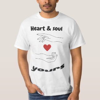 Corazón y alma camiseta Inspiradora para hombres
