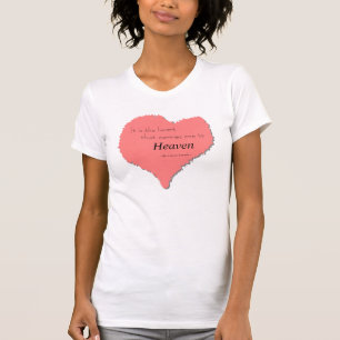 Corazón y cita camiseta