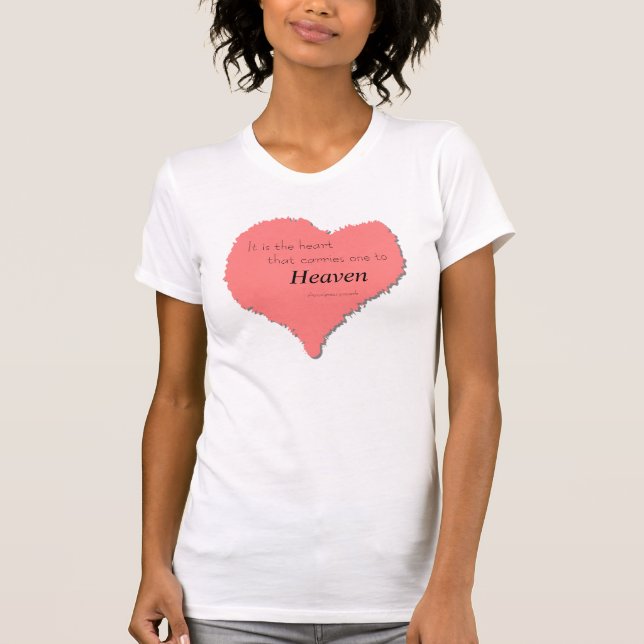 Corazón y cita camiseta (Anverso)