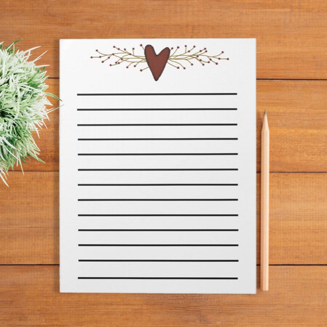 Corazón Y Pip Berries Bloc De Notas Llenos Oscuros (Subido por el creador)