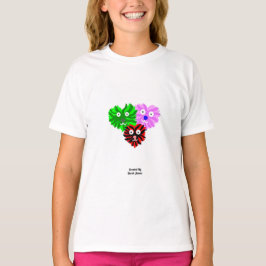 Corazón zumba Chicas Camiseta Blanca Básica