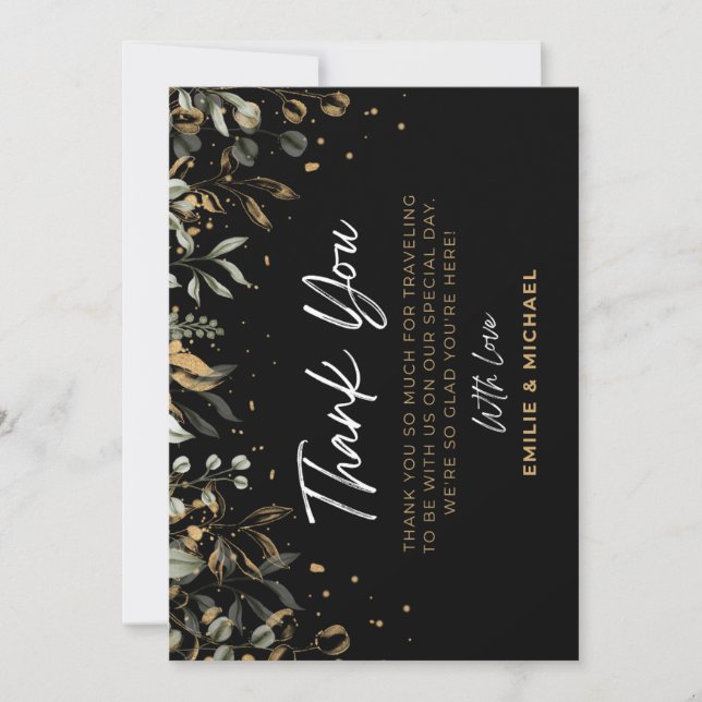 Corazones agradecidos, tarjeta de agradecimiento d (Anverso)