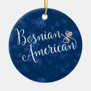 Corazones americanos bosnios, ornamento del árbol