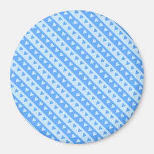 Corazones azules e imán redondo del modelo de las