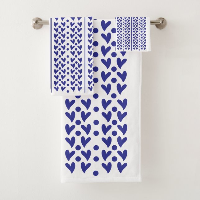 Corazones azules y rayas (In situ)