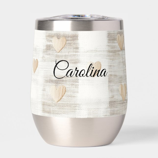 Corazones beige beige blanco crema (Frente)