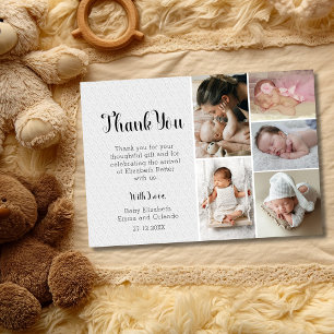 Corazones Blancos Chic Seis Fotos Agradecimiento B