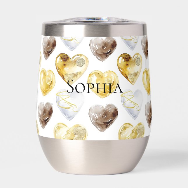 Corazones blancos de oro de chocolate (Frente)