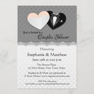 Corazones Bodas, Invitación a la ducha de la parej