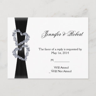 Corazones brillantes: tarjeta postal Black Ribbon