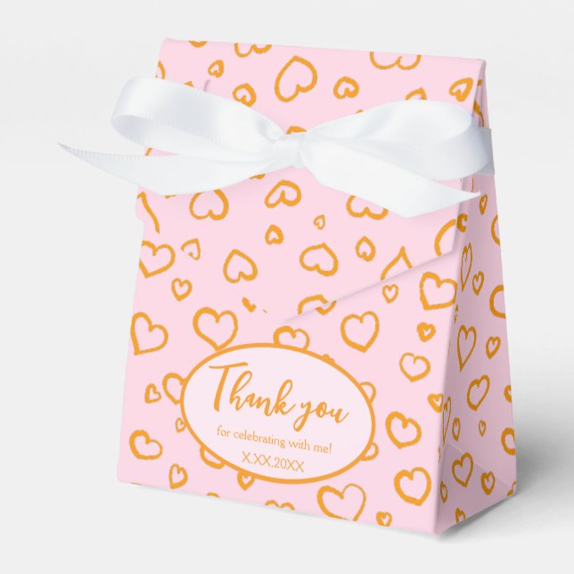 Corazones Caja de Favor del Partido Personalizada (Front Side)